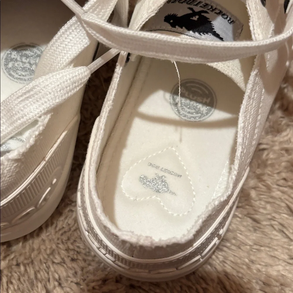 NWT ROCKET DOG Jazzin White Canvas Sneakers tennis shoes 8.5 - Picture 8 of 12